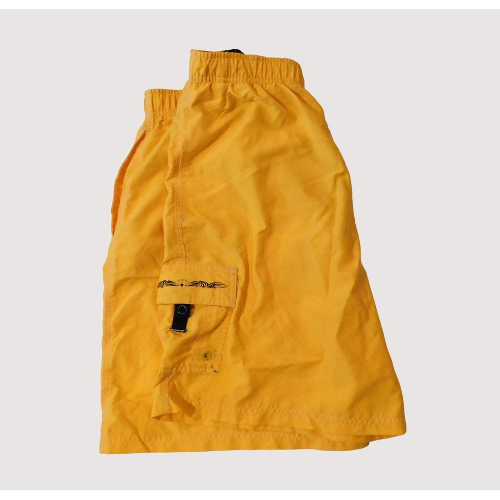 Newport Blue Swim Shorts XL Yellow Mesh Lining Pockets NPB Polyester - Picture 3 of 6